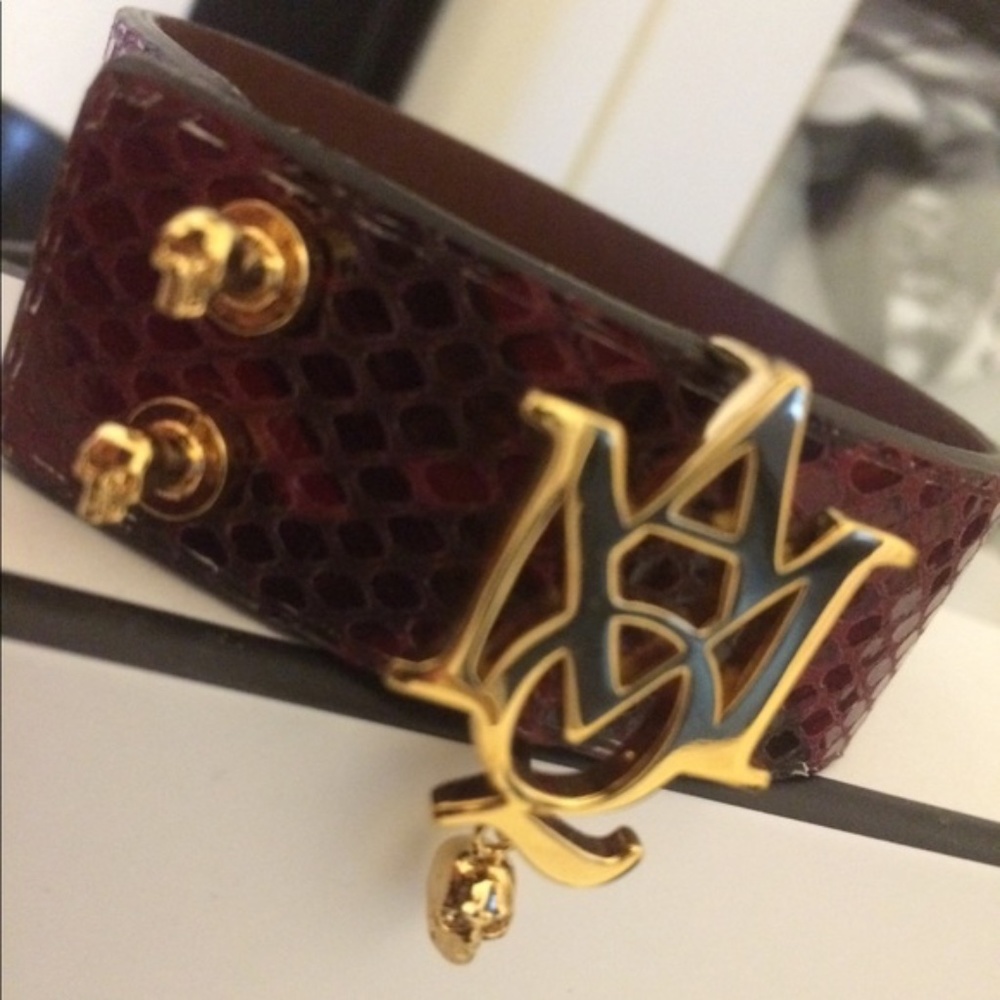 Alexander McQueen Red and Gold Bracelet - Picture 2 of 6